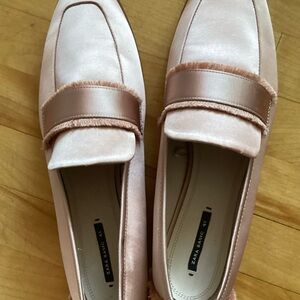 Zara Pink Flats Sophisticated Loafers